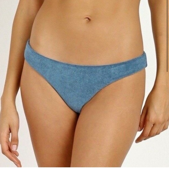 MARA HOFFMAN SLATE BLUE TERRY KAY BIKINI BOTTOM - Picture 1 of 16